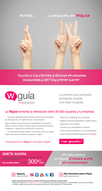 e-mail marketing Wguía por I'm design